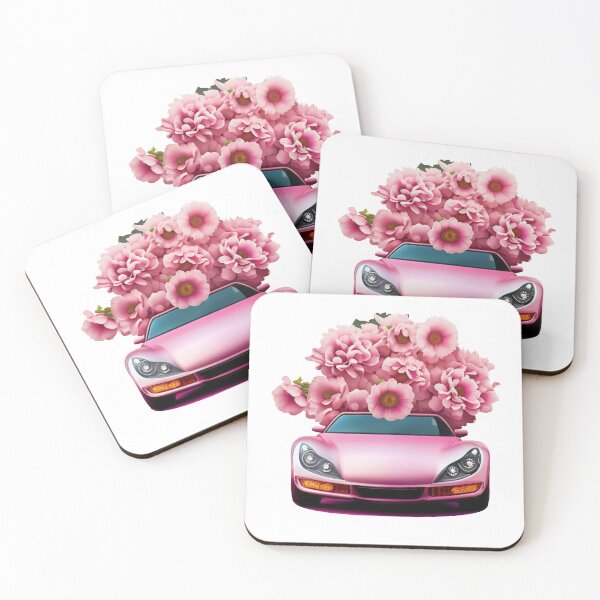 Item preview, Car Pink Ferrari Sport Car Formula One Flowers  F1 Girls Woman Rose  designed and sold by SandaArtDesign.