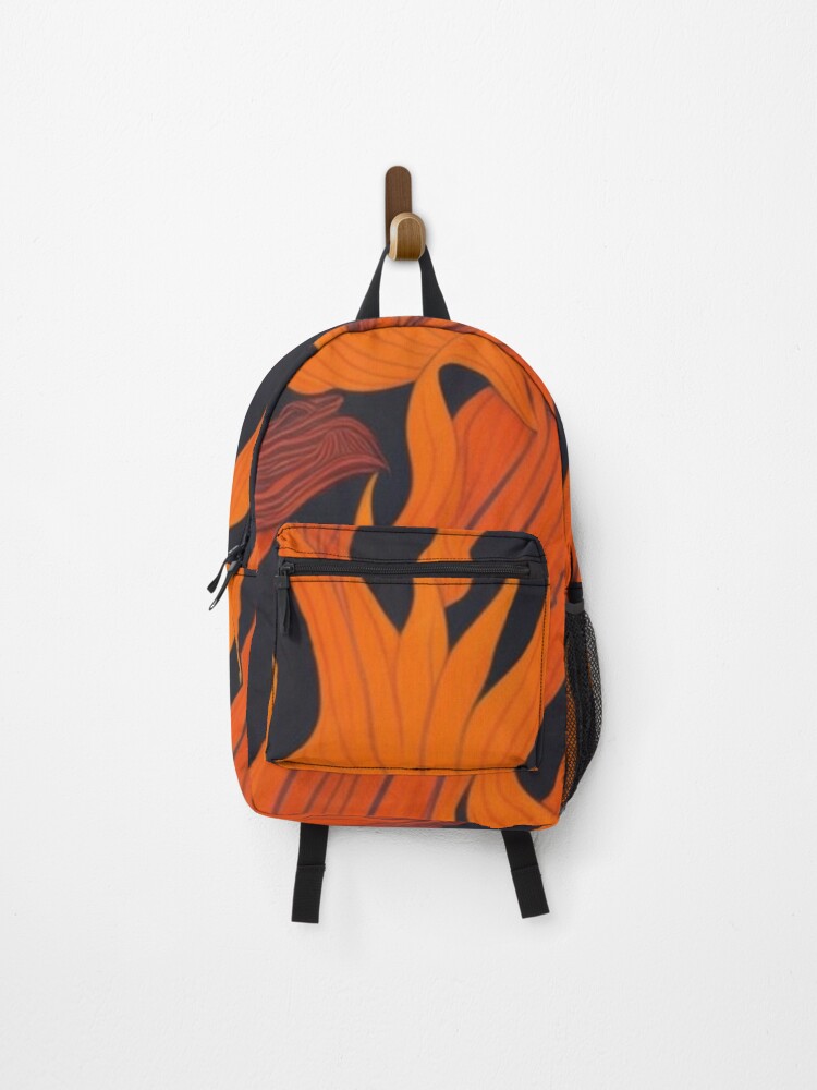 Thumbnail 1 of 3, Backpack, Fire Flames Pattern Design Print designed and sold by randomtdesigns.