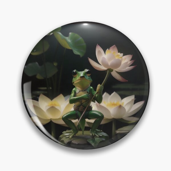 Item preview, Frog Man holding a Lotus Flower designed and sold by PrimoGeometry.