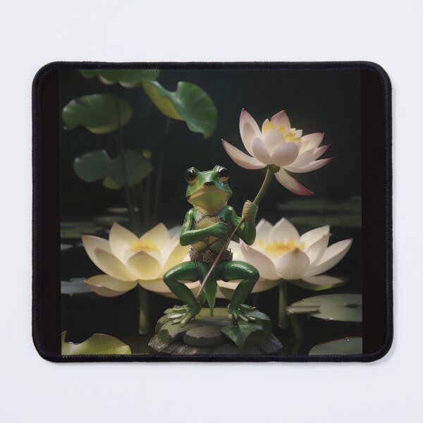 Item preview, Frog Man holding a Lotus Flower designed and sold by PrimoGeometry.