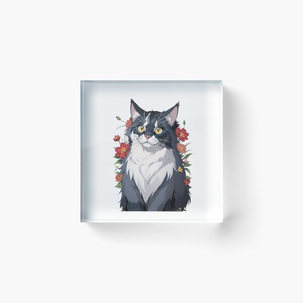 Item preview, Floral Maine Coon's Splendor designed and sold by VerdantCreature.