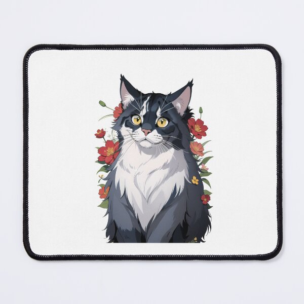 Item preview, Floral Maine Coon's Splendor designed and sold by VerdantCreature.
