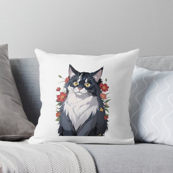 Item preview, Floral Maine Coon's Splendor designed and sold by VerdantCreature.