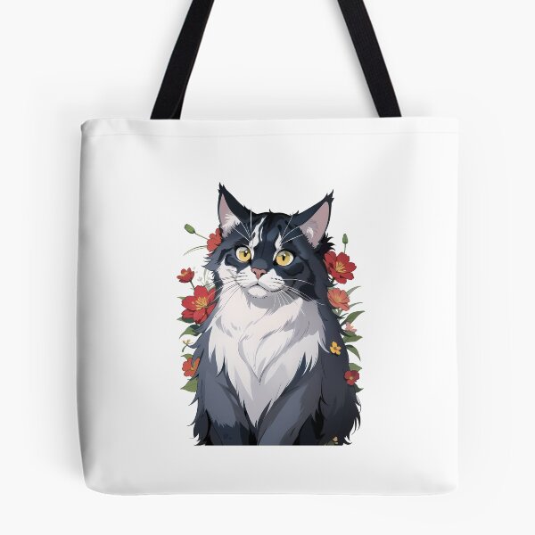 Item preview, Floral Maine Coon's Splendor designed and sold by VerdantCreature.