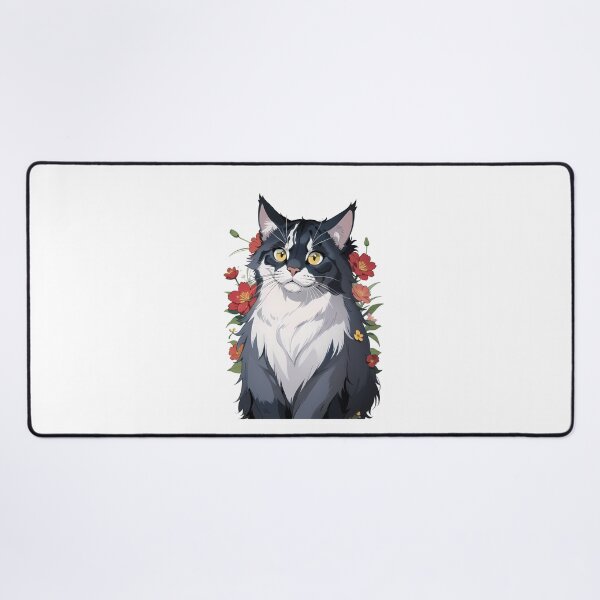 Item preview, Floral Maine Coon's Splendor designed and sold by VerdantCreature.