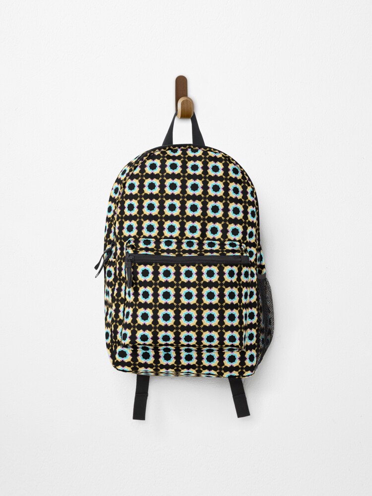 Thumbnail 1 of 3, Backpack, yellow flower pattern designed and sold by RomeoAzahar.