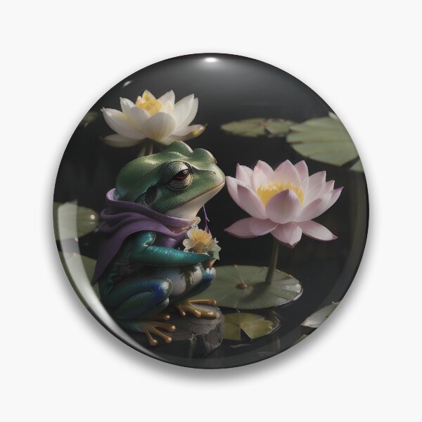 Item preview, Frog Man holding a Lotus Flower designed and sold by PrimoGeometry.