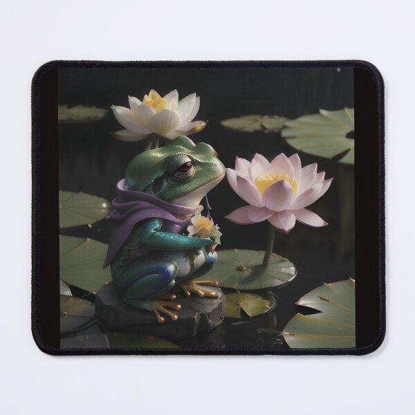 Item preview, Frog Man holding a Lotus Flower designed and sold by PrimoGeometry.