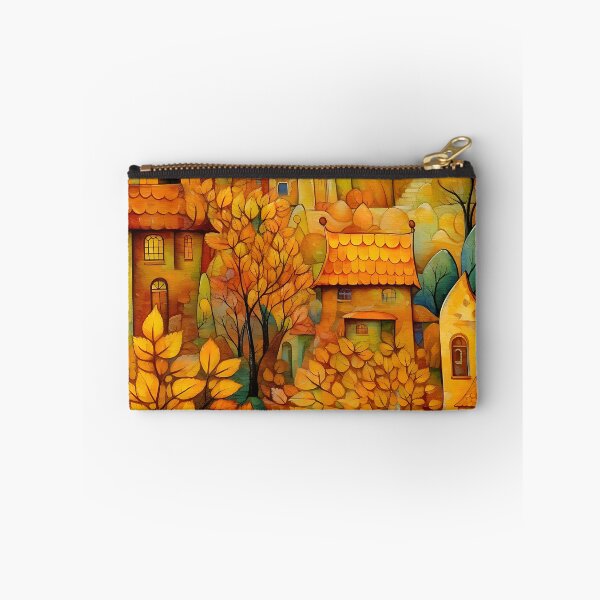 Item preview, Autumn Splendor - Fall Forest with Yellow Houses designed and sold by vadimcarazan.