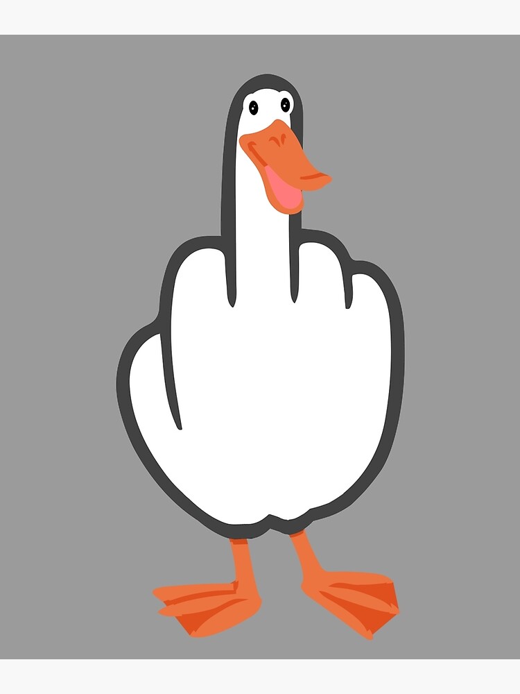 Funny Duck Off Middle Finger Decal SVG