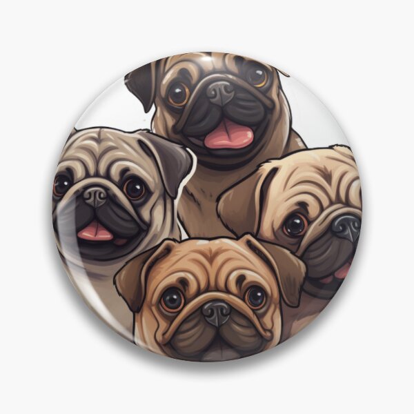 Item preview, Cute Pugs Dogs Stickers designed and sold by Pawtraits1.