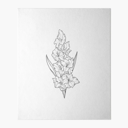 Simple gladiolus(aka Sword lily) for Li Lian's first tattoo. It's her birth  month flower and sounded similar to her name. Thanks for ... | Instagram
