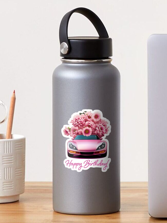 happy little car perfect gift for stylish girls' Water Bottle