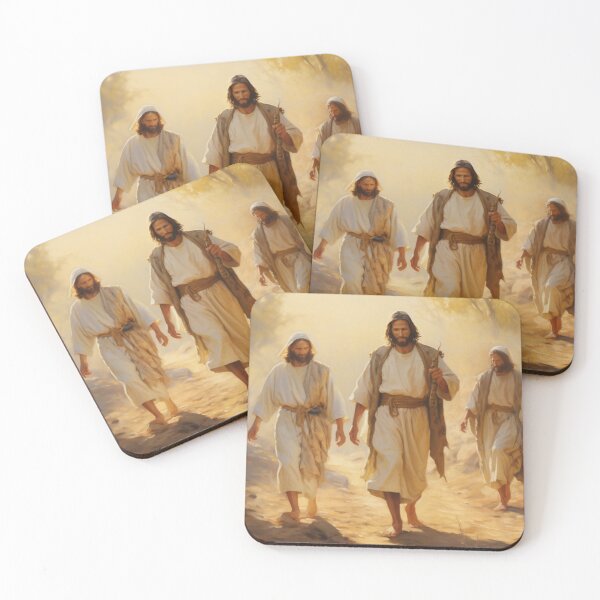 Item preview, "Sacred Path: Jesus Walking Through the Forest designed and sold by RnRShopAI.