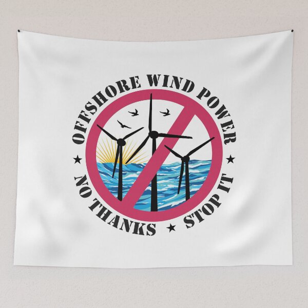 Item preview, Offshore Wind Power No Thanks designed and sold by HandicraftArt.