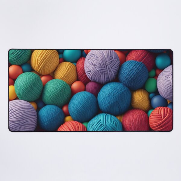 Item preview, Colorful Knitting Balls of Yarn Pattern Design Print designed and sold by randomtdesigns.