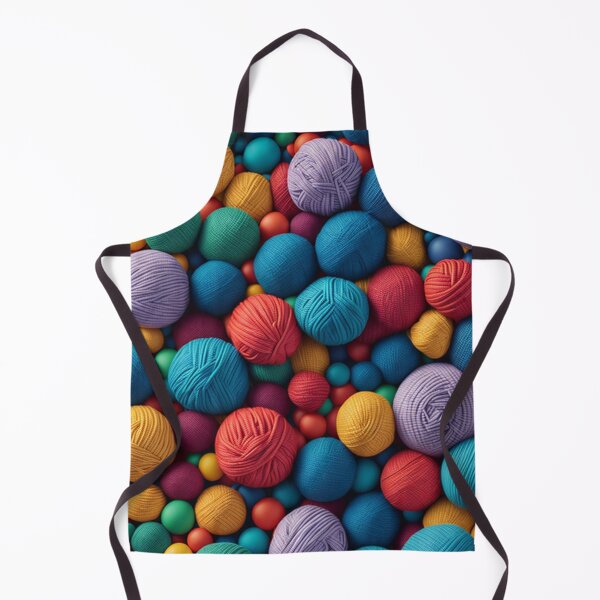 Item preview, Colorful Knitting Balls of Yarn Pattern Design Print designed and sold by randomtdesigns.