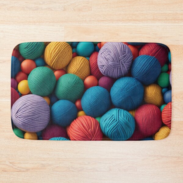 Item preview, Colorful Knitting Balls of Yarn Pattern Design Print designed and sold by randomtdesigns.