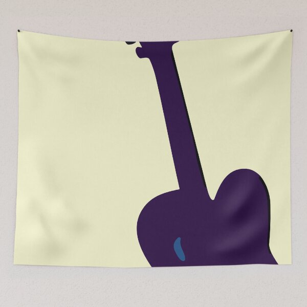 Item preview, Guitar in Blue against a Cream Background designed and sold by SamJanner.