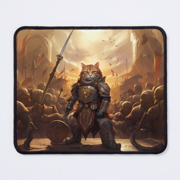 Item preview, Cat in Warcraft Print designed and sold by Pawtraits1.