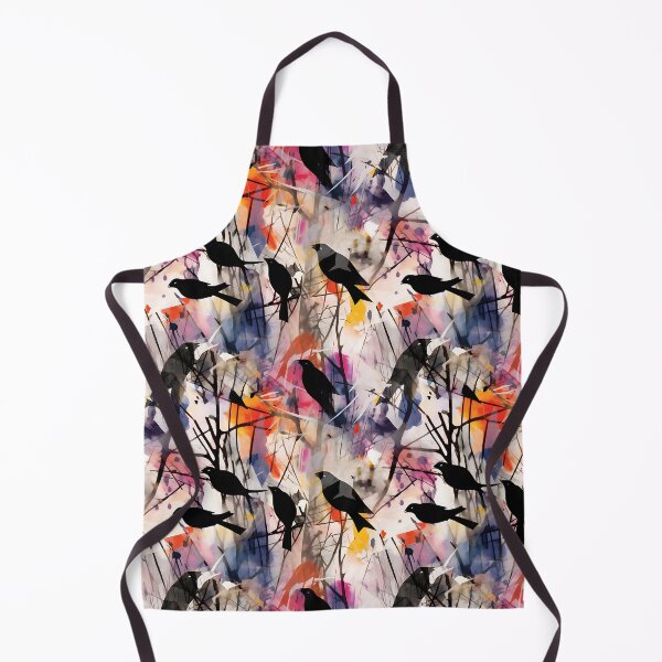 Item preview, Mystical Flight - Flock of Black Birds in Watercolor Painting designed and sold by vadimcarazan.