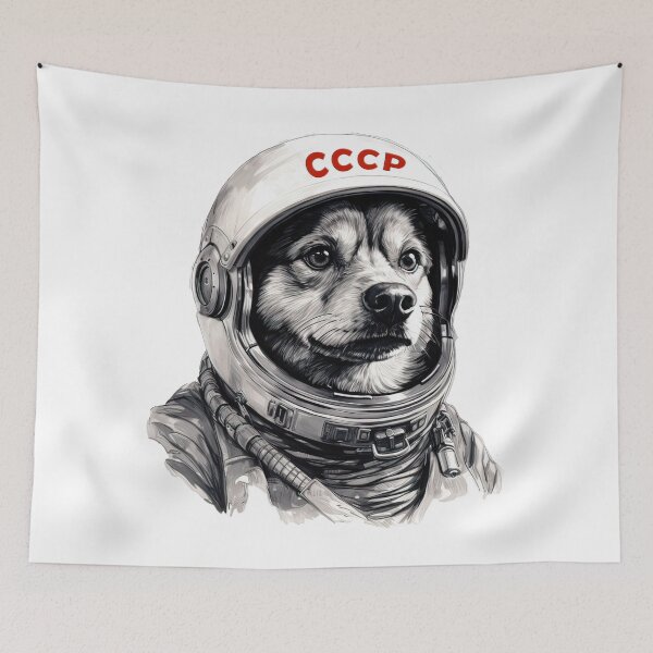 Item preview, Laika - First dog in Space designed and sold by MagicStrawberry.