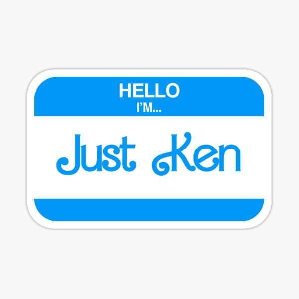 Artikel-Vorschau von „Hallo, ich bin nur Ken“, blaue Version, designt und verkauft von DesignByAciam.