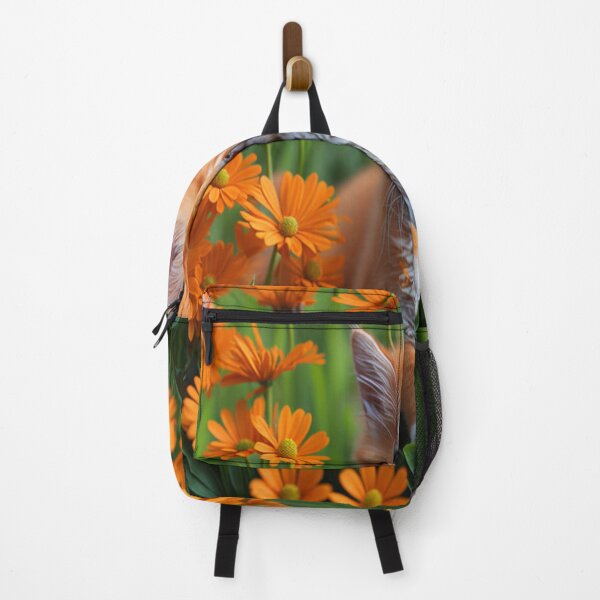 Item preview, Orange cat in a flower garden. designed and sold by TenderSoar.