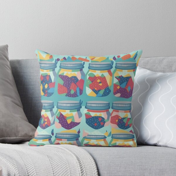 Item preview, Colorful Vintage Mason Jar Pattern Design Print designed and sold by randomtdesigns.