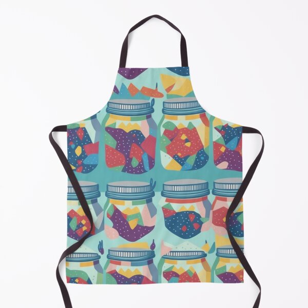 Item preview, Colorful Vintage Mason Jar Pattern Design Print designed and sold by randomtdesigns.