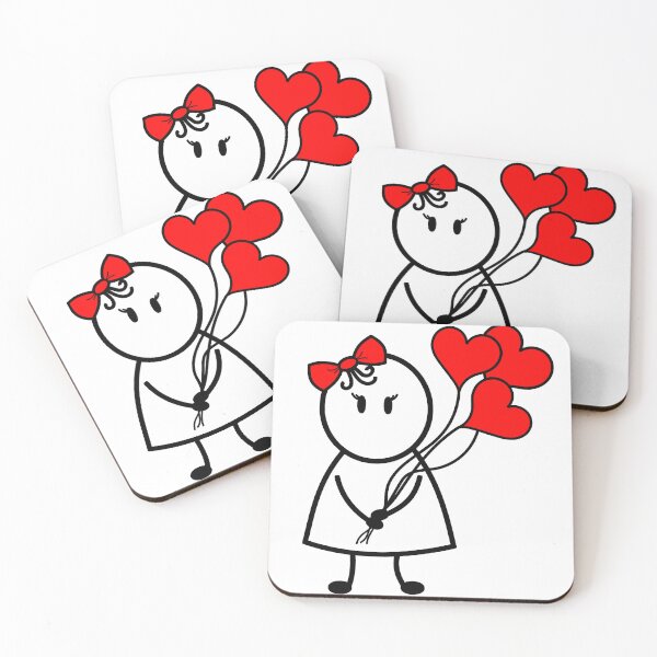 Item preview, Stickgirl Lovestory Heart Sketch designed and sold by famkrudesigns.