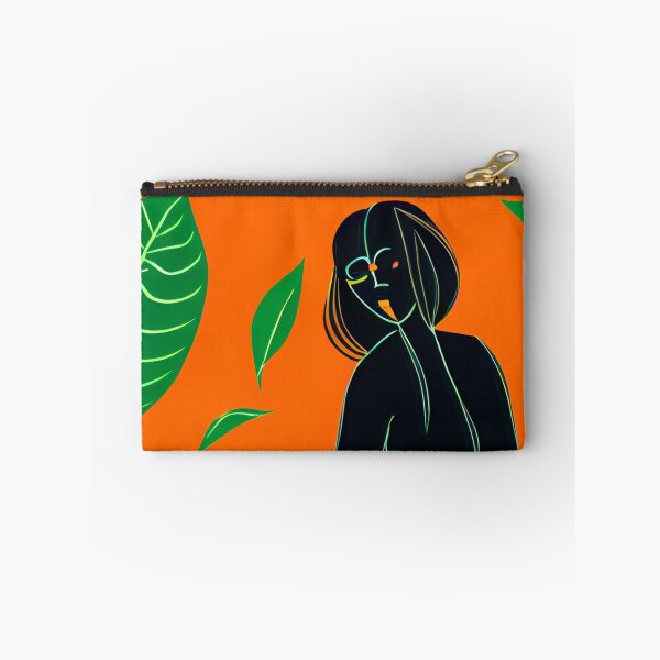 Item preview, ropical Woman - Watercolor Illustration of a Woman with Black Hair and Green Leaves designed and sold by nachodramis.
