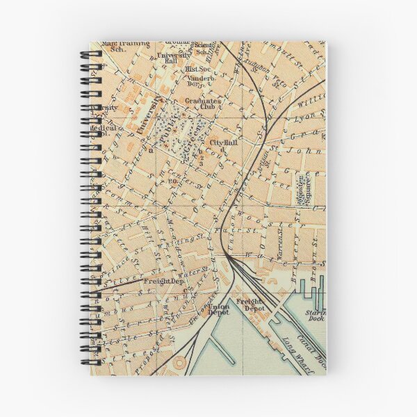 Item preview, Vintage Map of New Haven Connecticut (1904) designed and sold by BravuraMedia.