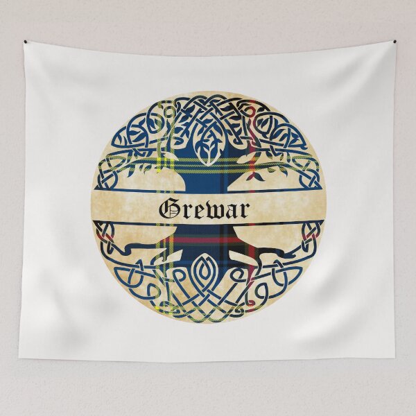 Item preview, Grewar Tree of Life Clan Scottish Surname tartan designed and sold by BagTown Clans.