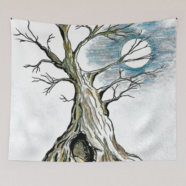 Item preview, Spooky ghost tree designed and sold by Glenbobagins.