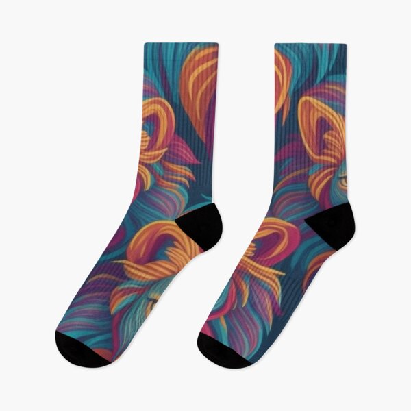Item preview, Cosmic Colorful Male Lion Head Pattern Design Print designed and sold by randomtdesigns.