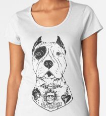 Pitbull américain tatoué T-shirt premium femme