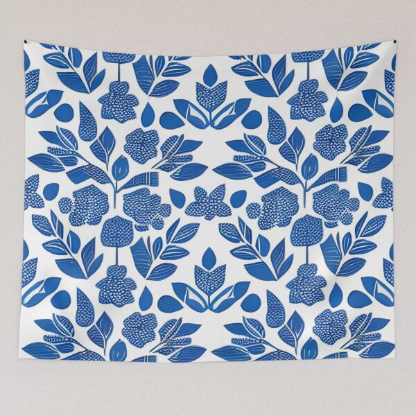Item preview, Blue Willow Chinoiserie White Porcelain Pattern designed and sold by DivineMelle.