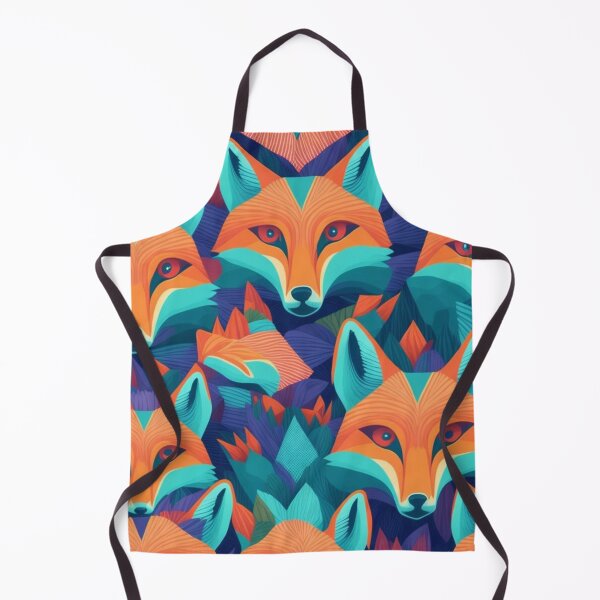 Item preview, Cosmic Colorful Fox Head Pattern Design Print designed and sold by randomtdesigns.