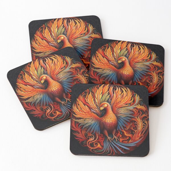 Item preview, Phoenix: circular illustration designed and sold by Verona-AI-Art.