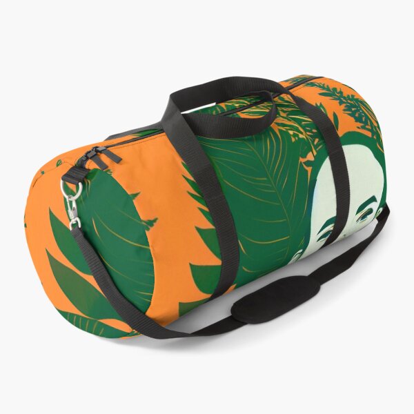 Item preview, Orange and Green Illustration of a powerful Bald Woman with Leaves and Ferns designed and sold by nachodramis.