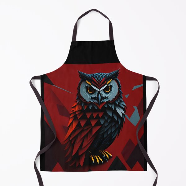 Item preview, Geometric Owl Art Design Red designed and sold by FocusChillax.