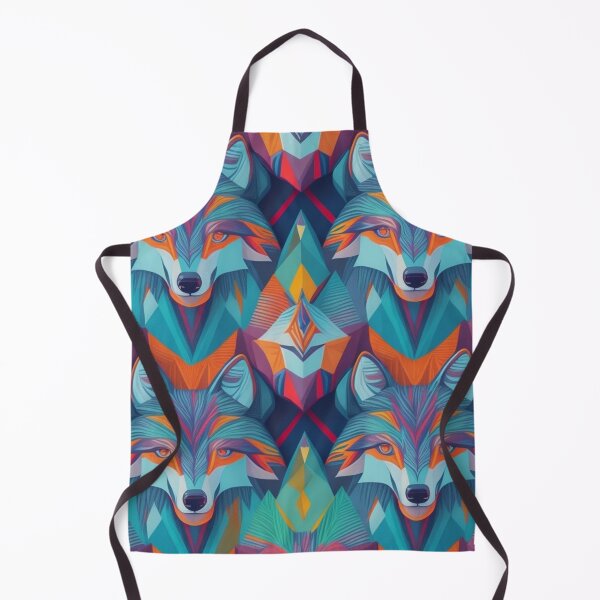 Item preview, Cosmic Colorful Wolf Head Pattern Design Print designed and sold by randomtdesigns.