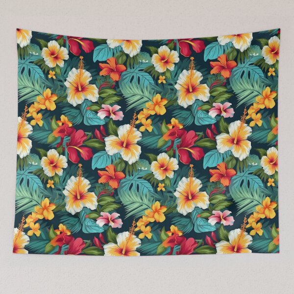 Item preview, Tropical Flowers Pattern 17 designed and sold by DigitalPatternx.