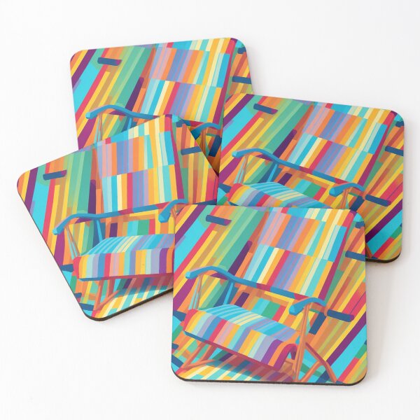 Item preview, Colorful Abstract Beach Chair Pattern Design Print designed and sold by randomtdesigns.