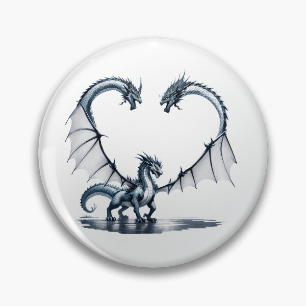 Item preview, Blue dragon love heart designed and sold by kiwimick.