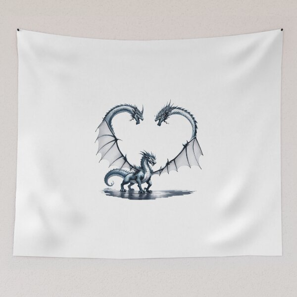 Item preview, Blue dragon love heart designed and sold by kiwimick.