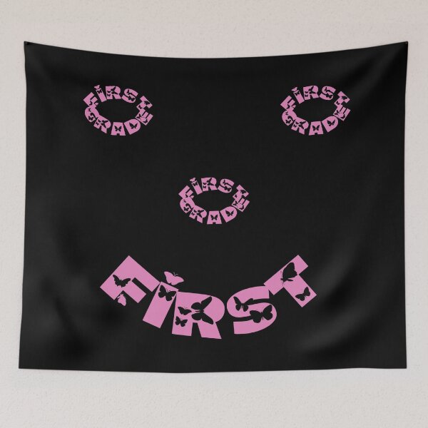 Item preview, First Grade Smiley Face butterfly font designed and sold by India2022.