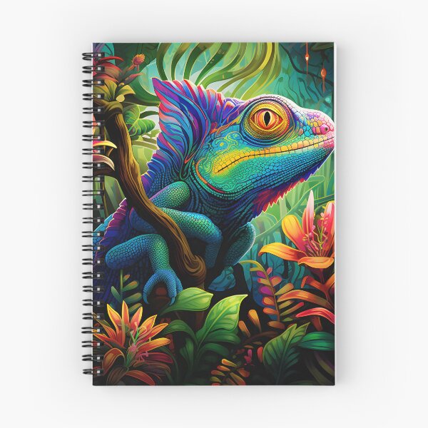 Item preview, Iridescent Chameleon's Rainforest Haven designed and sold by MystiCanvas.