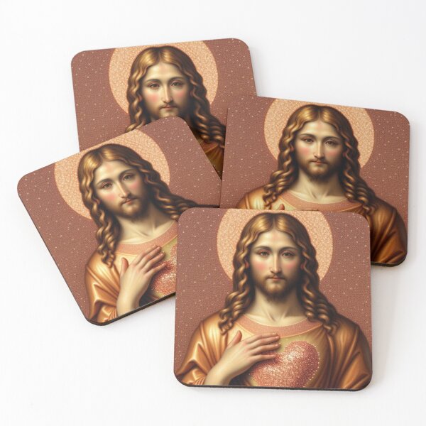 Artikelvorschau, Sacred Heart of Jesus rose gold entworfen und verkauft von Roxburylane.